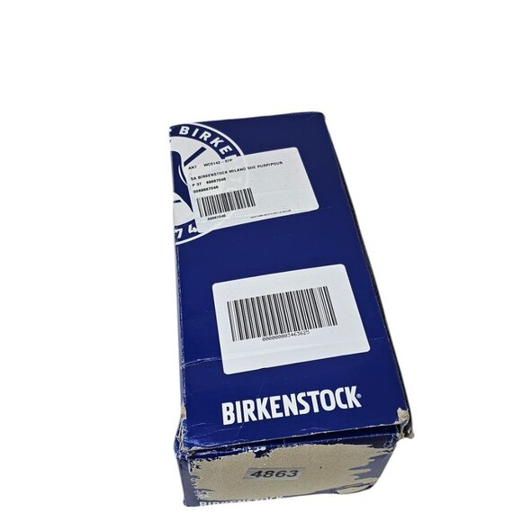 Birkenstock Womens Milano Suede Shearling Sandals, Faded Purple, Narrow, 37/6 - Picture 8 of 9